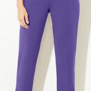 Catherines Petite Vibrant Purple Straight Leg Pants
